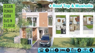 Eps. 21 - Rumah 8 x 15 M, 3 Lantai, 5 Kamar Tidur dengan Musholla dan Roof Top