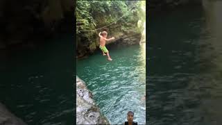 OMG small kid jumping from waterfall #shorts #short #travel #amazing #viral