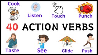 40 Action Verbs | Common Action Verbs in English |  English Vocabulary with Picture