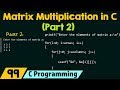 C Program for Matrix Multiplication (Part 2)
