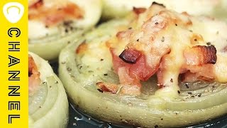 乗せて焼くだけ！カリカリベーコンの玉ねぎステーキ | Baked onion with bacon and cheese