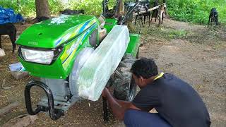 Cage wheel fitting in power tiller | கூண்டு சக்கரம் பொருத்துதல் | Kirloskar KMW Mega T15