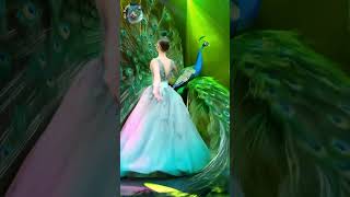 Young Lady’s Magical Peacock Transformation Wows UK Talent Hunt! #shorts #youtubeshorts #mrkaloo