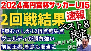 【速報】高円宮杯U15・2回戦結果！ベスト8決定！Jだらけ！