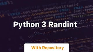 python 3 randint