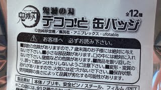 鬼滅の刃　デコっと！缶バッチ　全12種　買ってみた:-)