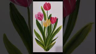 BEAUTIFUL TULIPS 🌷 😍 ❤️ #ytshorts #art #howtomakeroseflowers #howtomakebeautifulflower #trending