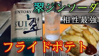 【翠ジン】翠ジンソーダとフライドポテトの相性が最強すぎた