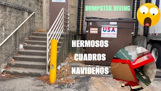 Dumpster Diving✅ HERMOSOS Cuadros NAVIDEÑOS 😱👈#dumpsterdiving #loquetiranenusa