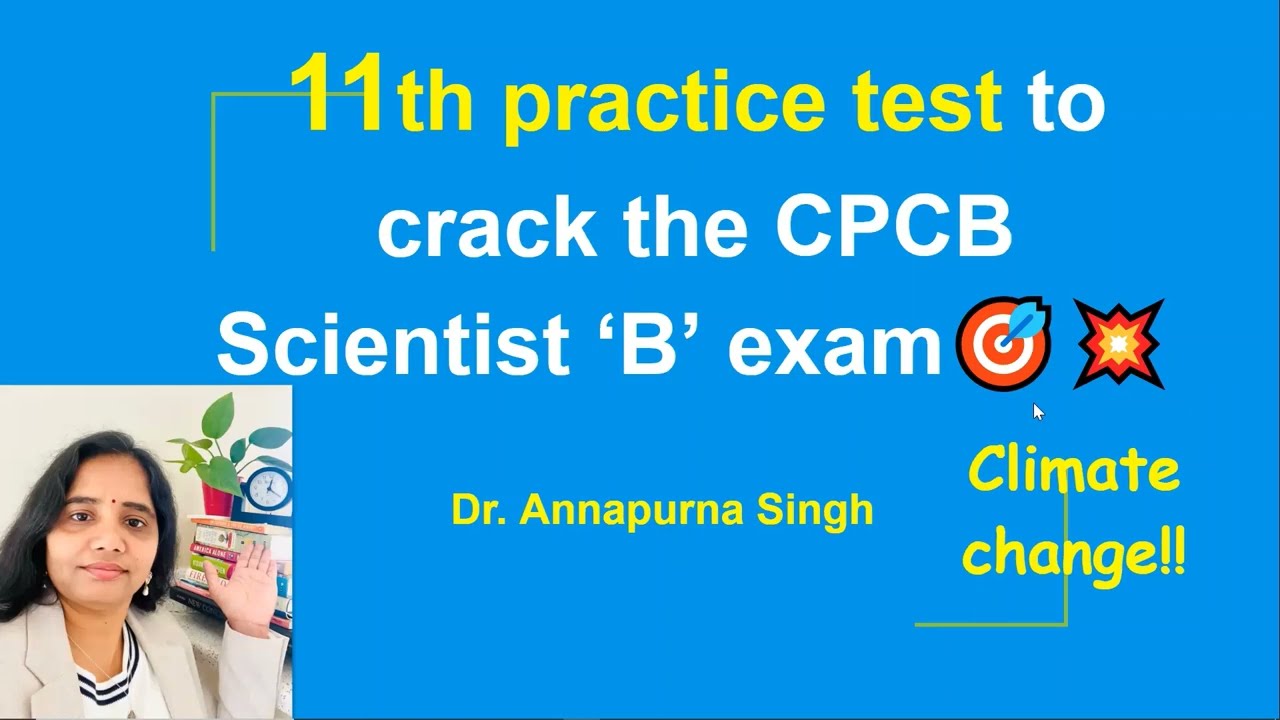 11th Practice Test For CPCB Scientist B Exam. #cpcb # ...