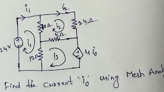 Find the current using Crammer's rule/mesh analysis/problem/KVL/network analysis/hasmaika's talk