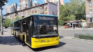 Поїздка на тролейбусі Лаз Е301Д1 на маршруті 23 борт.№2650