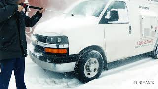 Lavage à pression du camion pendant l'hiver | Truck pressure washing during winter | UNIMANIX