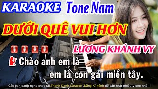 Karaoke Dưới Quê Vui Hơn Tone Nam Nhạc sống Karaoke Thanh Danh