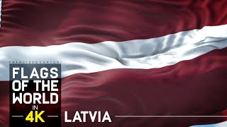 Latvian Flag and National Anthem in 4K - Latvijas karogs un valsts himna 4K formātā