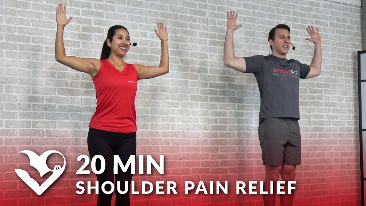 20 Min Shoulder Pain Relief Exercises & Stretches - Shoulder Stretching ...