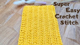 Perfect for Beginners, 1-Row Repeat, Reversible Crochet Stitch | Single Crochet Stitch Pattern