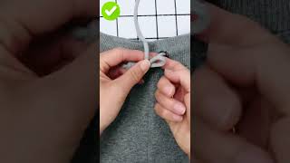 How to tie hoodie rope? Sweater strings/ Laces tie styles EP308623 #shorts #lacing #hoodielacing