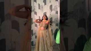 Grwm for the cutest gold lehenga