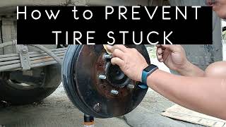 HOW To GET OFF Stuck Wheel Truck (Toyota Hilux)? #carhacks #carwheels