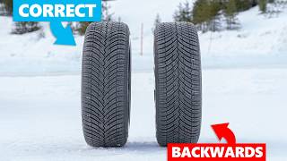 What Happens if You Mount A Snow Tire BACKWARDS?