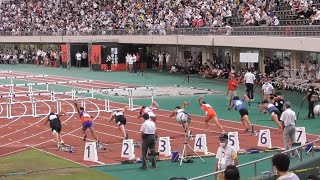 【後方カメラ】陸上男子110mハードル決勝【アスリートナイトゲームズイン福井2020】