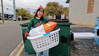 Great Dumpster Dive on this Cold Rainy Morning!