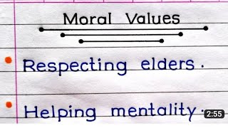 Moral values|Important Moral values in English|Brightside education.47|