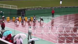 第70回鹿児島県陸上選手権大会 男子 110mH 予選1組 2015年7月5日