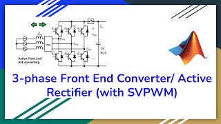 3 Phase Active Rectifier | Front End Converter| MATLAB Simulation | Step by Step