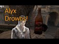 Alyx DROWNS at lunch - Half Life Alyx #Shorts #Machinima