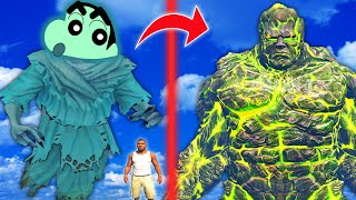 SHINCHAN GHOST BECAME SUN GOD in Gta 5 | Pinchan franklin TITU ARMY Lava God Ice God (Gta 5 mods)