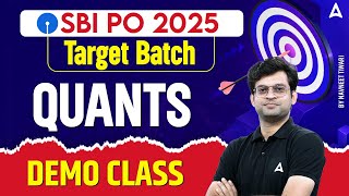 SBI PO Quants 2025 | SBI PO Quants Target Batch Demo Class By Navneet Tiwari