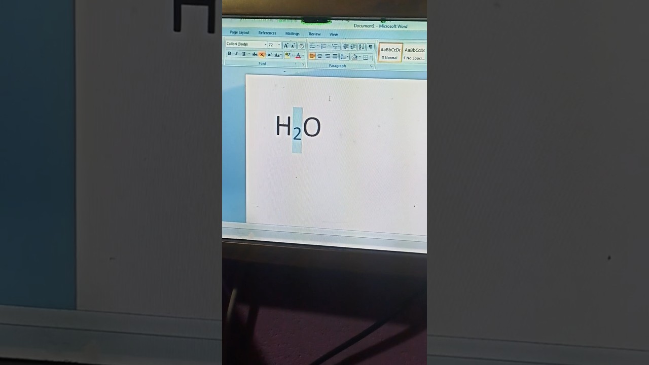 How To Type Subscript In Ms Word #shorts - YouTube