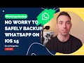 Whatsapp Backup Problem Fix | No Worry to Safely Backup WhatsApp on iOS 15!