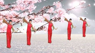 汕頭燕子廣場舞《又見雪花飛》柔美大氣！ 【紅豆廣場舞】