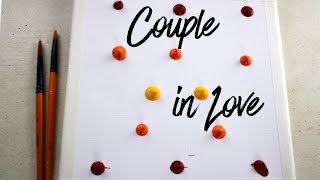 Couple Acrylic Painting | Silhouette Painting | Couple in Love