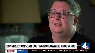 Homeowners scammed by contractor