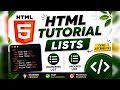 HTML Lists Explained 🔥 Ordered vs Unordered List + Type Attribute (Beginner Friendly)