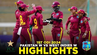 Highlights | Pakistan Women vs West Indies Women | 1st ODI 2024 | PCB | M2F2A