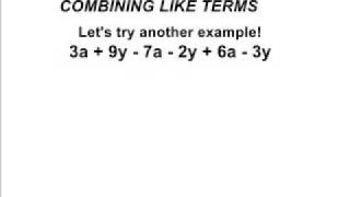 Algebra - Combine Like Terms