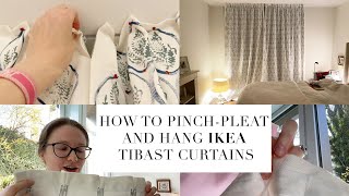 How to Pinch Pleat and Hang Tibast IKEA Curtains