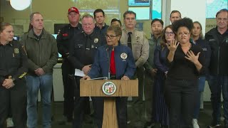 Los Angeles leaders give an update on Southern California wildfires - 5 p.m. update