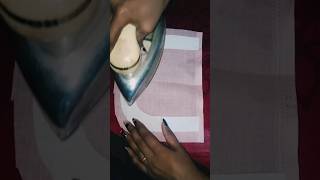 Canvas attach with fabric iron | How to Make neck stitching #shorts #canvas @DesignerRajani