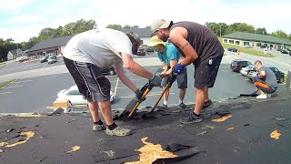 HOW TO TEAR OFF SHINGLES! Working with the best roofer i know!