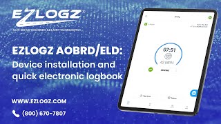 Ezlogz AOBRD/ELD device installation and quick electronic logbook | Tutorial