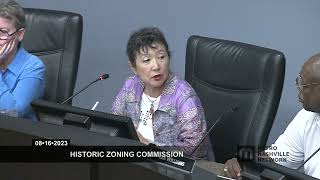 08/16/23 Historic Zoning Commission