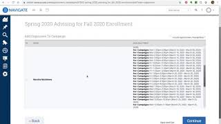 Setting up the Advising Campaign - 2-21-2020