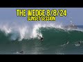 HURRICANE FABIO!!! The Wedge August 8th 2024 Sunset Session RAW Video