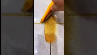 how to fill golden epoxy apply #tiles #flores #epoxy #shorts